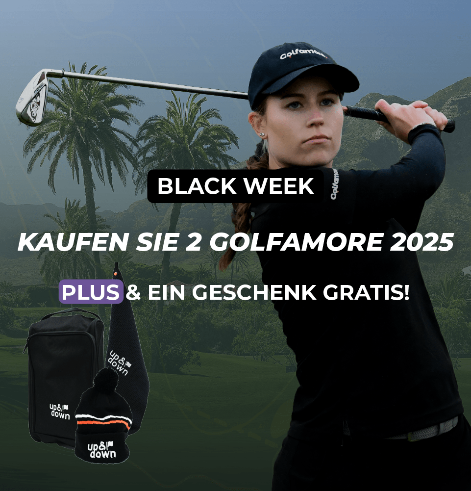 BLACK WEEK mit GOLFAMORE vom  20.11.–02.12.2024

Haben Sie schon länger mit dem Gedanken gespielt, die Golfamore-Karte zu kaufen? Jetzt ist die perfekte Gelegenheit! Mit der Karte golfen Sie zum halben Greenfee – und das in über 1.400 Clubs.
Nur während der Black Week: Ab 20.11. bequem online sichern und sparen!